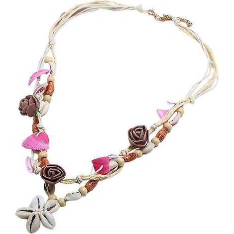 Colliers bohèmes SCSYV pour femmes, pendentif rose tendance été, fait main, coquillage, collier sexy pour filles, long, délicat, multicouche, idéal pour les fêtes (1/4)