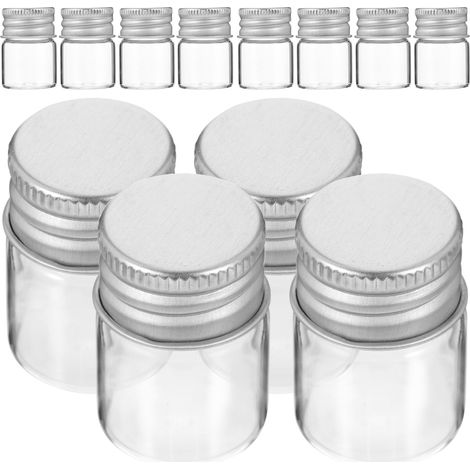Lot de 12 pots Mason transparents vides, contenants pour miel, petits pots à miel, couvercles à vis en aluminium, récipients de conservation pour aliments et céréales. (1/5)