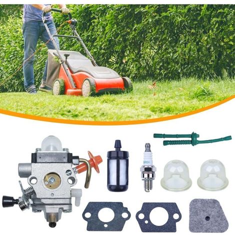 Carburateur Compatible avec Débroussailleuses STIHL FS87 FS90 FS100 FS110 FS130 KM90 KM110 KM130 – Kit Complet avec Bougie et Filtre (1/3)