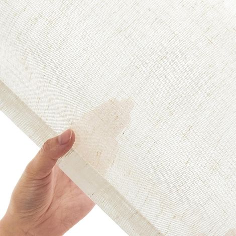 Rideau Voilage - 140x200 cm - Polyester Imitation Lin - Semi-Transparent - Pour Salon - Lot de 2 (1/5)