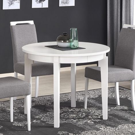 Table ronde extensible blanche Cox (1/5)