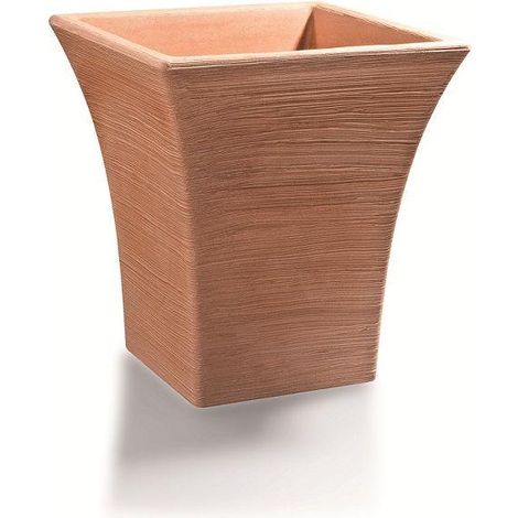 Vaso quadrato in resina Gardenia 30 cm. Anticato