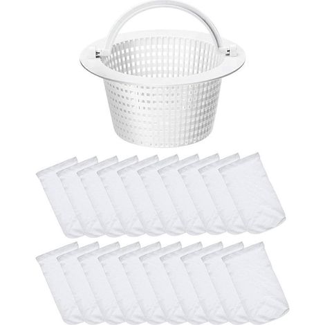 Panier d'écumage universel pour outils de nettoyage de piscine. (Il s'agit probablement d'un type de panier d'écumage pour piscine ou de pompe pour bassins.) (1/5)