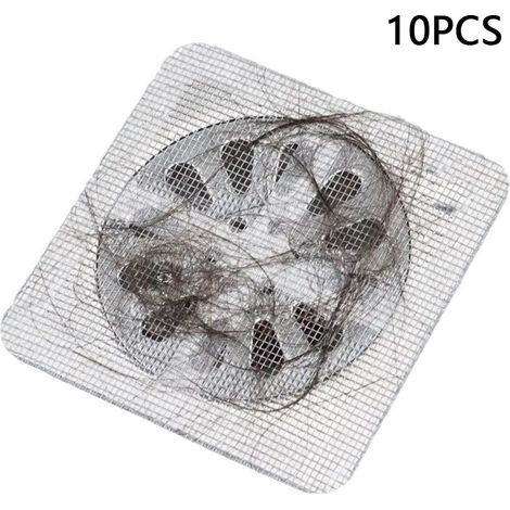 Lot de 10 grilles de protection pour siphon de douche et lavabo, bouchons pour cheveux (1/5)