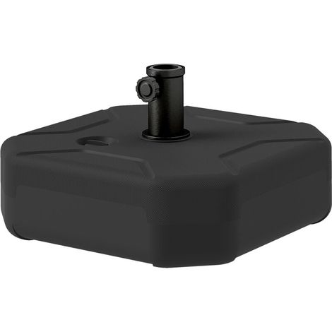 Pied de parasol lestable jusqu'à 25 kg, support carré pour parasols de 38/48 mm (1/4)