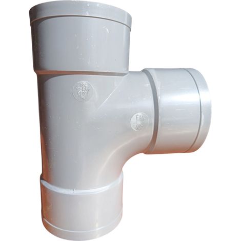 Raccord PVC gris en T Femelle Ø 100 mm Triple emboîtage - Girpi (1/5)