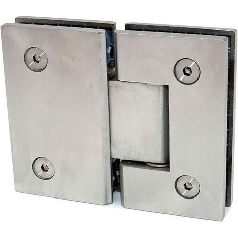 Lot de 1 breloque en porte cochère et support en verre vermeil, ouverture et fermentation à 180 degrés, serrage en acier inoxydable 304, convient pour vitrine en verre de 6 à 12 mm (argent) (1/4)