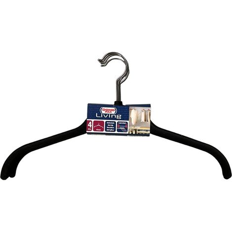 DOMOPAK - 4 APPENDIABITI VELLUTATO COLORE NERO 42CM