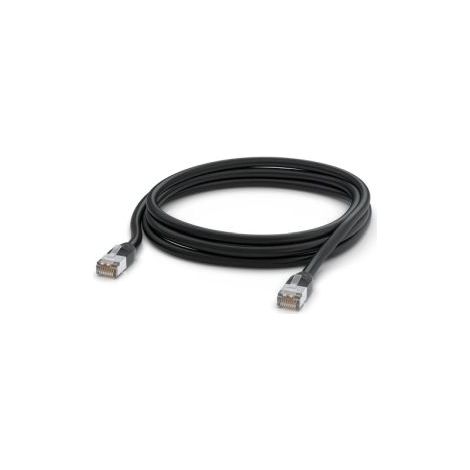 Ubiquiti Networks UACC-Cable-Patch-Outdoor-3M-BK Cable de conexió n de cobre trenzado de 24 AWG resistente para exteriores con co