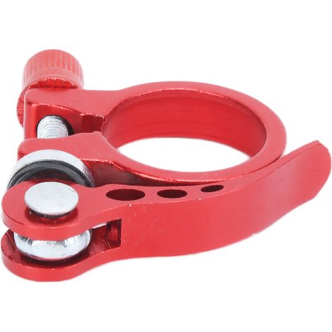 Collier de selle en alliage d'aluminium à libération rapide pour VTT, 3 cm rouge (1/5)