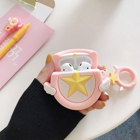 Custodia protettiva in morbido silicone per AirPods 1 e 2, realizzata in TPU, con un simpatico design a cartone animato personalizzabile e accattivante, e ritagli precisi. (1/2)