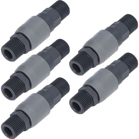 5 jeux raccord rapide auto-bloquant PVC type C pour tuyau SM+PM-40 Ø20mm R1/2 machines électronique auto (1/5)