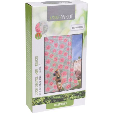 Moustiquaire pour portes de balcon TROPICAL FLOWERS, 220 x 50 cm, lot de 2 (1/2)