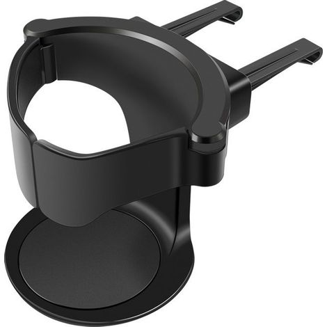 Supporto di tazza per sfogo aria per auto, supporto di tazza regolabile - supporto di tazza universale per auto - Porta-caffè bicchiere - tazza titolare multi-funzionale di auto - ABS - Nero (1/5)