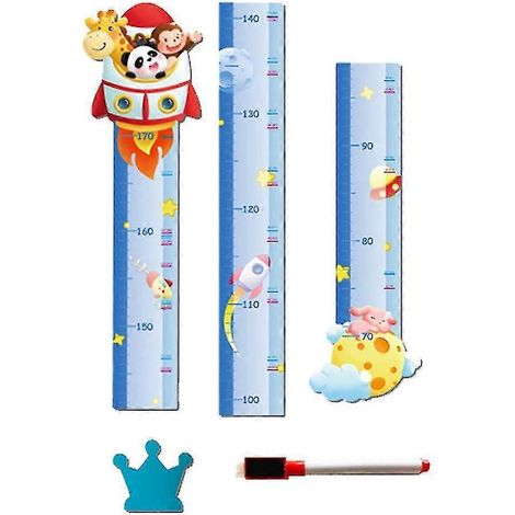 Toise autocollante amovible pour chambre d'enfant, décoration murale pour chambre de bébé ou salle de classe. (1/5)