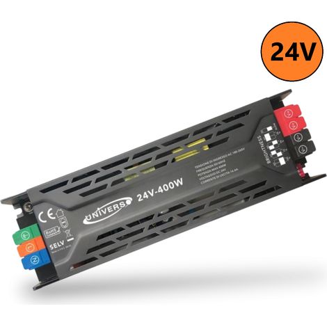UNIVERSO RG-24V-400W ALIMENTATORE SWITCHING DIMMER CON REGOLAZIONE LUMINOSITA' DC 24V 16.6A 400W IP20