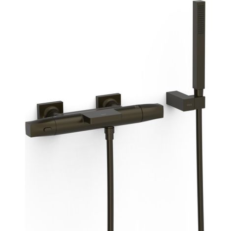 Robinet thermostatique mural pour baignoire et douche Noir bronze - TRES 19017489KMB (1/2)