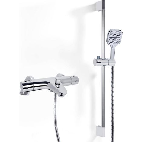 Thermostat-Duscharmatur-Set mit Handbrause und 70cm Duschstange (1/5)