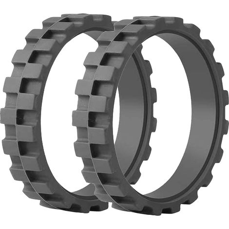 REIFEN Räder für IROBOT ROOMBA Serie 500, 600, 700, 800 und 900 (Packung mit 2 Einheiten) Rutschfest, außergewöhnlicher Grip und einfache Montage (2 Stück, schwarz) (1/5)
