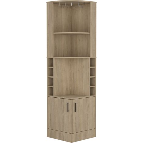 Mueble Bar Esquinero Kava Beijing, con botelleros (1/4)