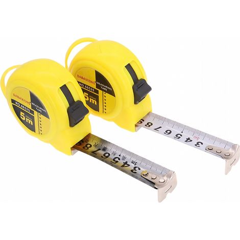 Mètre ruban en acier 2 m, lame laquée blanche 12,5 mm (1/5)