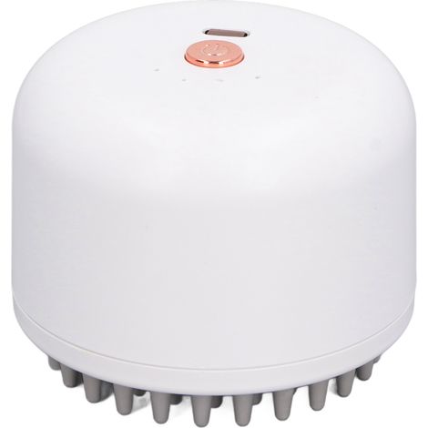 Brosse de massage électrique pour chat, masseur de cuir chevelu pour animaux de compagnie, favorise la circulation sanguine, brosse de toilettage portable pour chien, blanche (1/5)