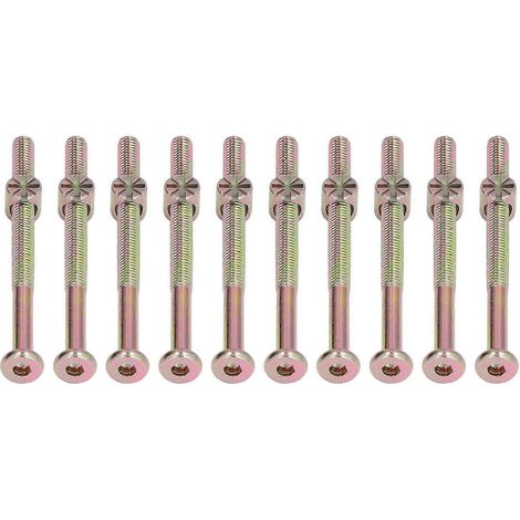 10er-Set Babybett-Schrauben M6, verzinkte Edelstahl-Innensechskantschrauben, Hardware-Set
