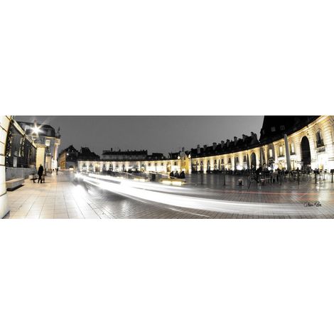 Tableau sur toile place de la Concorde Paris 30x97 cm - Impression sur Toile Murale Décorative - Image imprimée en HD sur Toile - Toile sur Châssis en Bois FSC - Fabriqué en France (1/4)