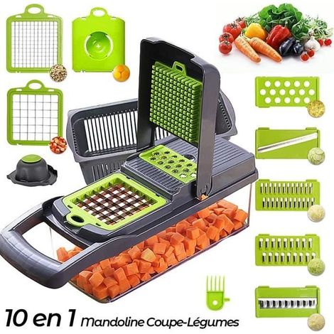 Mandolina da cucina professionale multifunzionale 10 in 1: verdure, frutta, formaggio, patate (1/4)