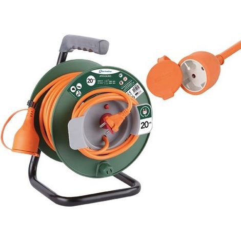 Avvolgicavo prolunga da giardino 20 Mt spina con coperchio anti-sporco 3200W Max. GARDEN 49234 (1/5)