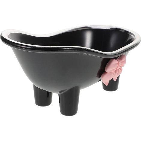 Porte-savon noir au design élégant inspiré des baignoires pour la salle de bain (1/5)