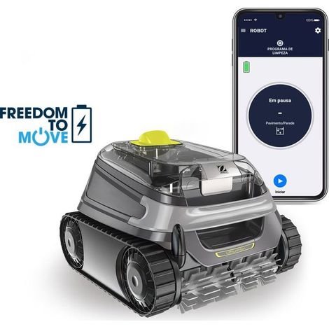 Robot de piscine - ZODIAC - CNX-Li 5220 iQ - Fond et parois et ligne d'eau - Piscines jusqu'a 10 x 5 m - 1 cycle complet 2h