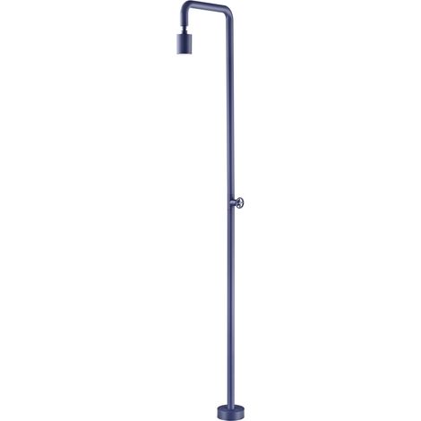 Mice - Ducha para Exterior de 240 cm Hecha de Acero Inoxidable - Pool - Ducha Piscina Exterior Agua Fria - Ducha Externa Monofluido Color Azul Oceano