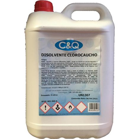 STUCOLOR PINTURAS garrafa disolvente clorocaucho 5l , Disolvente de clorocaucho en garrafa de 5L.