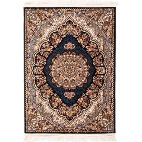 Tapis persan Arshida  - 150x100cm, Rectangular - 100% Acrylique - Tissé - Noir