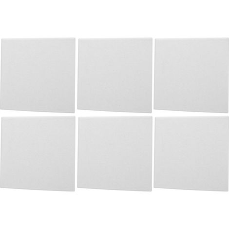 Panneau Acoustique 6 Pièces en Fibre de Polyester Insonorisant Ignifuge Anti-Bruit Blanc (1/5)