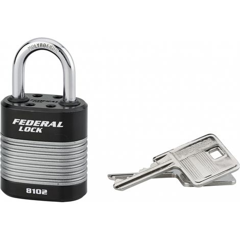 THIRARD - Cadenas à clé Fédéral Lock Protector, extérieur, acier, double verrouillage, 44mm, 2 clés - THIRARD