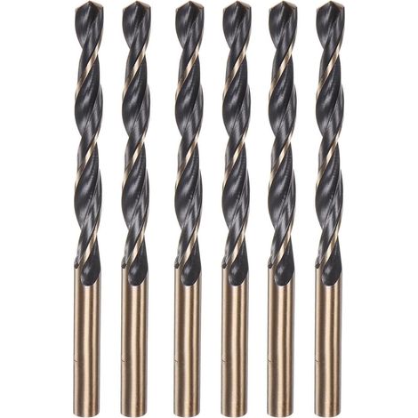 Set di punte per trapano in metallo da 5 mm, 6 punte elicoidali HSS, punte per trapano in metallo professionali per rame, ferro, acciaio inossidabile, lega di alluminio e legno