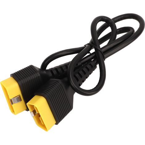 Câble de diagnostic universel jaune de 100 cm avec boîtier TPT et connecteur mâle-mâle 16 broches pour véhicule. (1/5)