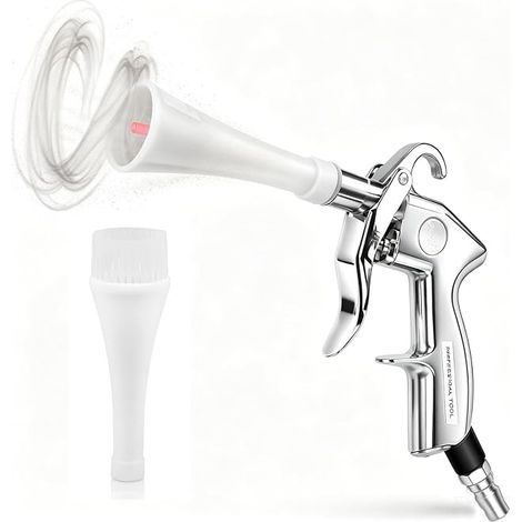 Air Gun with Nozzle and Brush Head Car Cleaning Gun High Pressure for Car Cleaning Interior Workshop Bristle (1/5)
