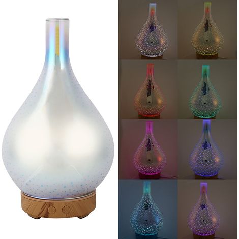 Diffuseur d'arômes ultrasonique 100 ml avec humidificateur et veilleuse LED (prise UE) (1/5)