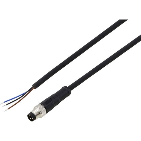 TRU COMPONENTS TC-13752016 Anschlussleitung M8 x 1 Stecker, gerade 2 m Polzahl Sensoren: 3 1 St.