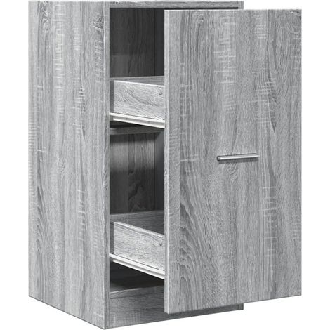 Armario boticario multifuncional almacenamiento 40 x 41 x 77,5 cm madera contrachapada gris sonoma 020050633 (1/5)