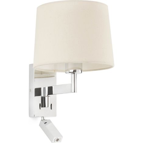 ARTIS Aplique con lector cromo/beige