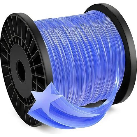 2.4mm x 100m Blue Nylon Cutting Line 5 Cutting Edge Spool (1/5)