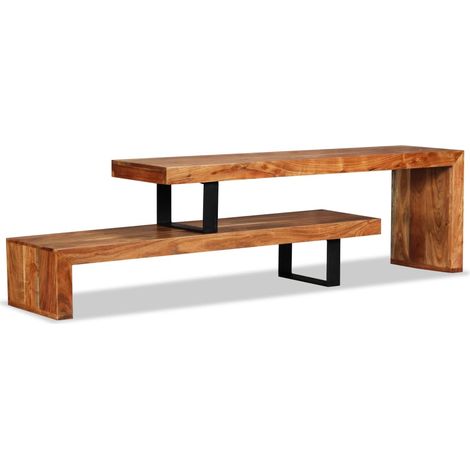 Meuble TV - Armoire de TV Banc TV pour Salon Bois d'acacia massif -FR54873 (1/5)