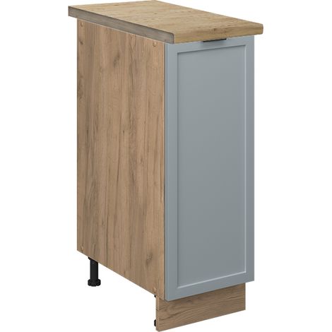 Armadio cucina dispensa alto Fame-Line, Blu-grigio chiaro, 30 cm , PL Rovere, Vicco