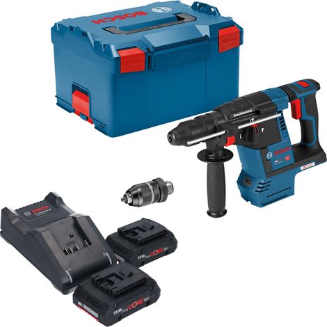 Bosch GBH 18V-26 F Professional Marteau perforateur sans fil 18 V 2,6 J SDS plus Brushless + 2x batterie ProCORE 4,0 Ah + chargeur + L-Boxx (1/5)