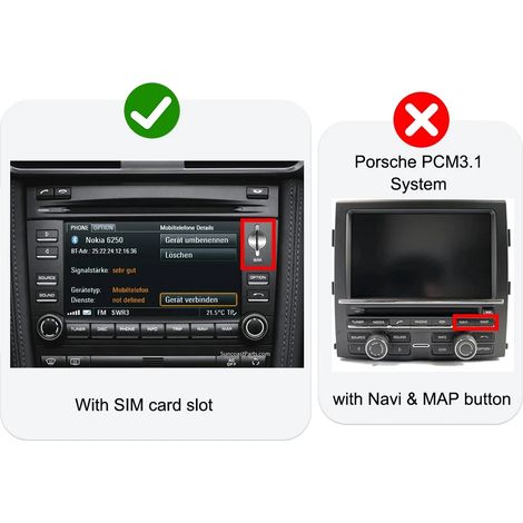 Kit de actualización CarPlay, compatibilidad con Porsche, integración perfecta con smartphones, sistema PCM 3.0