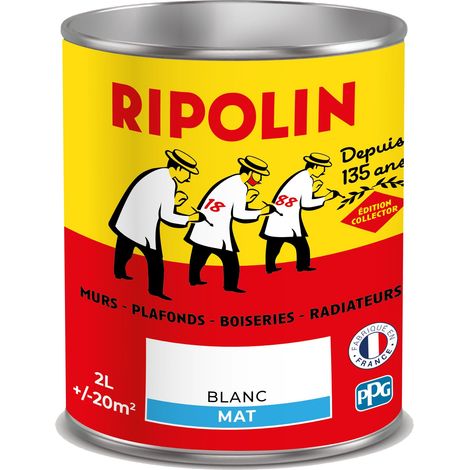 Peinture acrylique RIPOLIN Collector Blanc mat 2 L